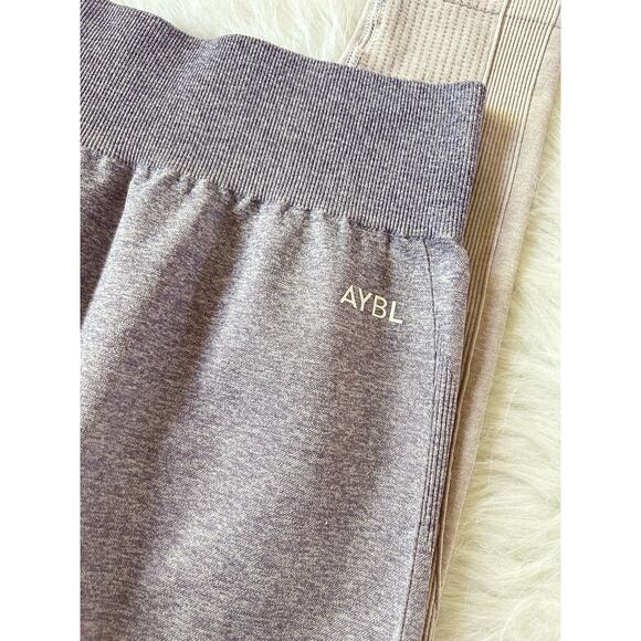 AYBL Pulse Seamless Purple Lilac Ombre Running Gym Workout Leggings Size Medium - Picture 7 of 12